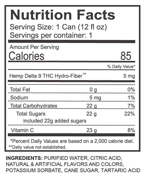 Nutrition facts and ingredients for Classic Orange Pop by Squared