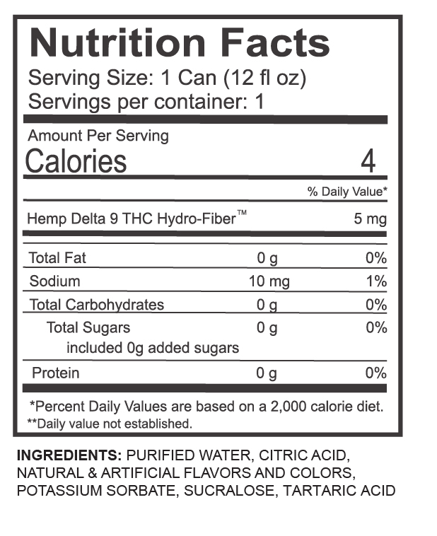 Nutrition facts and ingredients for Sparkling Pink Lemonade by Squared
