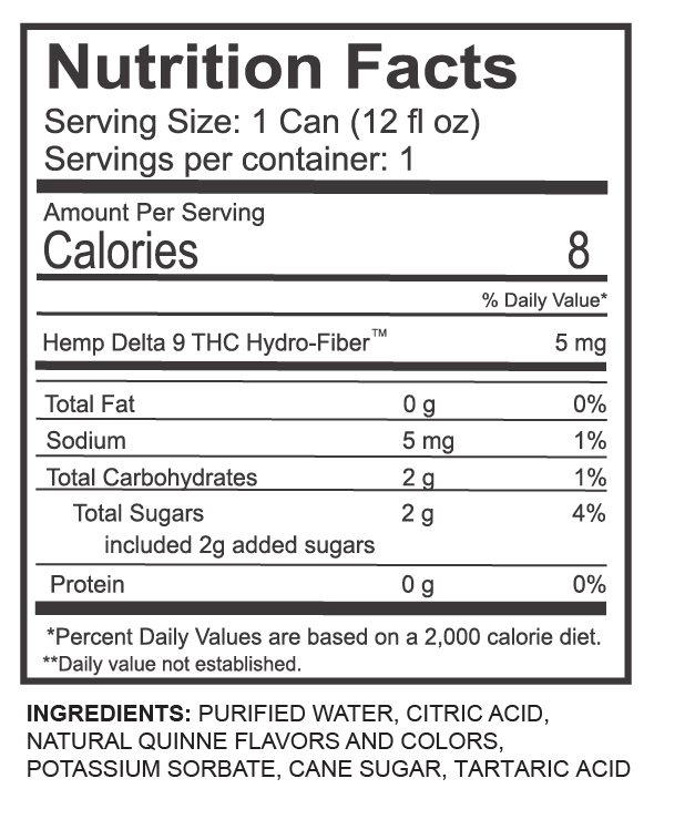 Nutrition facts and ingredients for Tonic Water by Squared